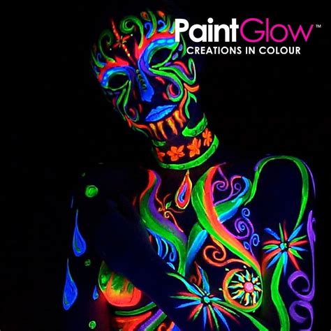 Paintglow Black Neon Uv Face And Body Paint Party Makeup