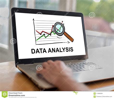 data analysis concept on a laptop stock image image of financial
