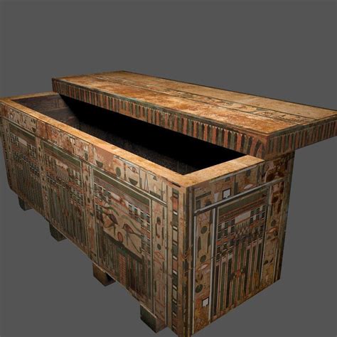3d various egyptian wood coffin cgtrader