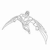 Falcon Coloring Pages Marvel Drawing Printable Silhouette Millennium Superhero Getcolorings Toddlers Getdrawings Color Print Template sketch template