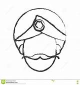 Turban Man Indian Icon Illustration Vector Preview sketch template