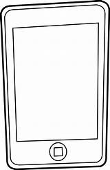 Coloring Phone Cell Cliparts Clipart sketch template