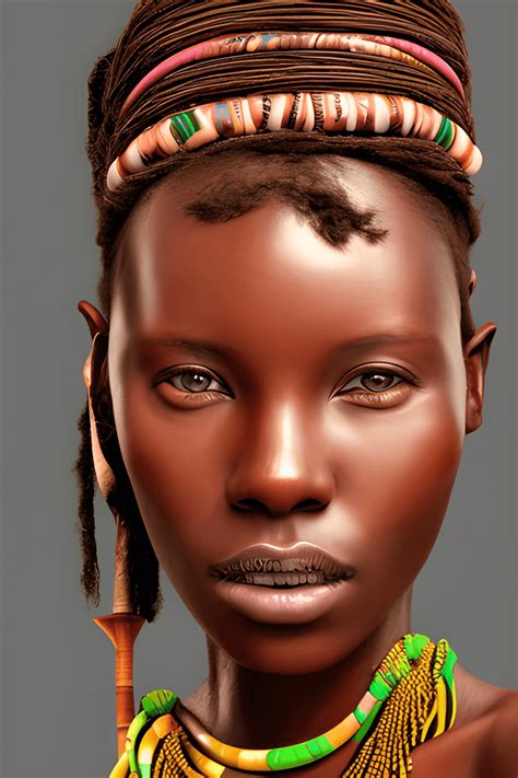 Beautiful Model Type African Tribal Woman · Creative Fabrica
