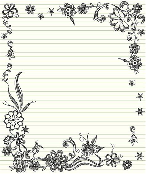 lined paper  borders illustrations royalty  vector