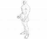 Fighter Sagat Street Actions sketch template