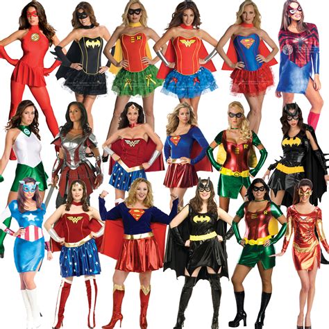 licensed adult ladies sexy superhero  fancy dress costume