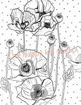 Coloring Poppy sketch template