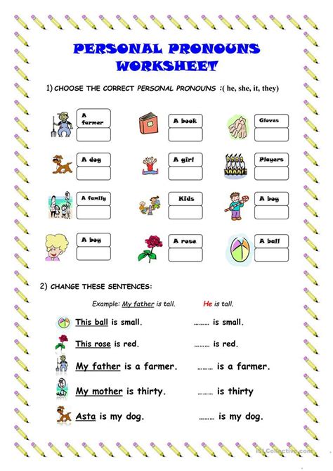English Esl Personal Pronouns Worksheets Most Downloaded — Db