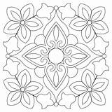 Bandana Patterns Mandala sketch template
