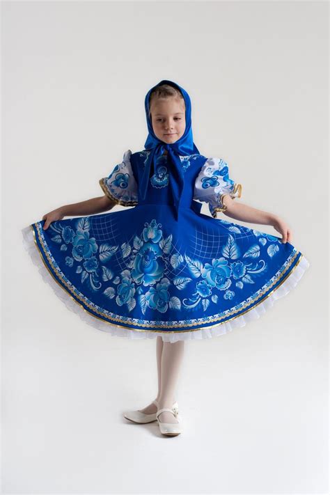 Russian Folk Costume For Girl Russian Folk Costume Dress In Etsy