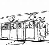 Tram Tramway Passengers Passeggeri Disegno Transport Kleurplaat Colorear Stampare Coloringcrew Acolore Able Treni Coloriages Oude sketch template