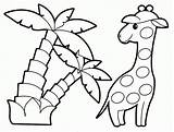 Giraffe sketch template