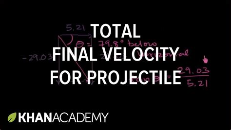 total final velocity  projectile  dimensional motion physics
