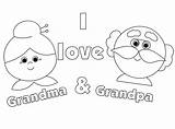 Grandparents sketch template