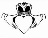 Claddagh Clipart Symbol Clipground sketch template