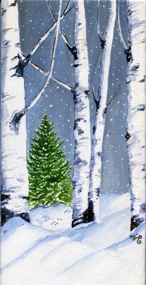 original winter paintings  canvas winter painting acrylic
