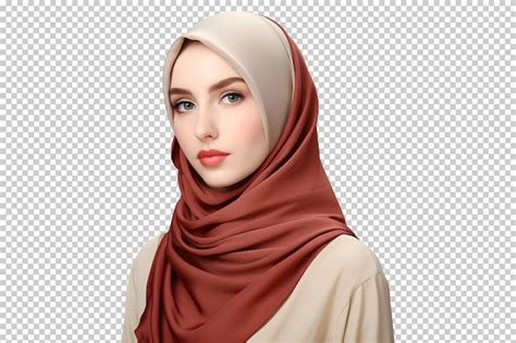 premium psd confident young modern muslim girl  jilbab chador