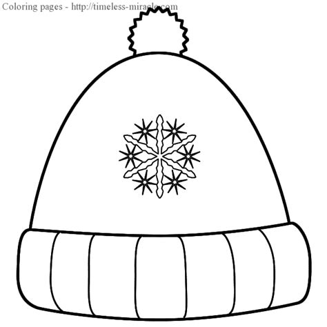 winter hat coloring page timeless miraclecom