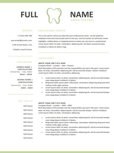 dentist resume template resumeseed