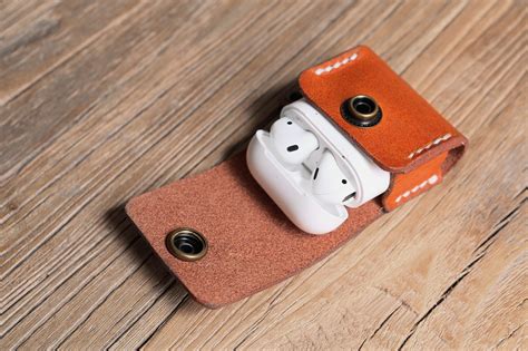 full grain leather airpods case air pod cases customize etsy
