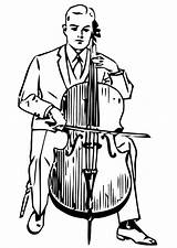 Cello Violoncello Violonchelo Violoncelle Malvorlage Coloriage Colorir Kleurplaat Instrumentos Musicais Ausmalbild Ausmalbilder Kleurplaten sketch template