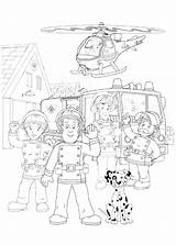 Firefighters sketch template