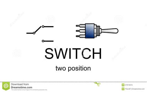 two position switch icon and symbol stock illustration illustration