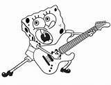 Kolorowanki Gitara Muzyczne Instrumenty Spongebob Dzieci Playing Guitarra Pokolorujmy sketch template