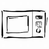 Microondas Dibujos Objetos Faciles Nevera Tudodesenhos Dormitorio sketch template