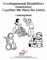 Coloring Disability Awareness Book Developmental Month Ambassador Kit Family sketch template