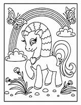 Unicorn Colouring sketch template