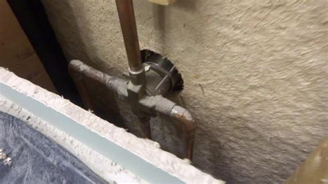 tub shower leaking  wall youtube