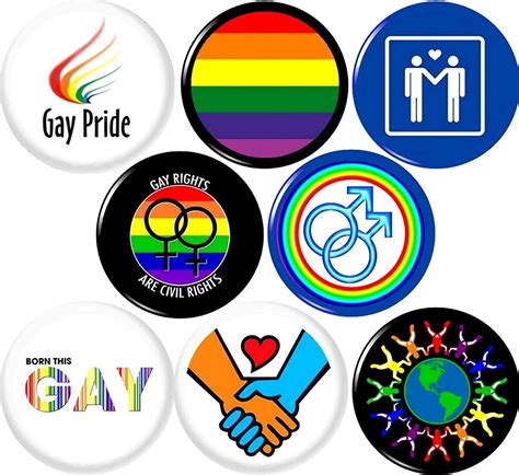 gay pride 8 new 1 inch 25mm buttons pins badges queer