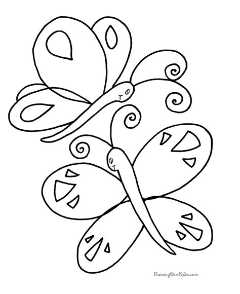gambar  butterfly coloring sheet printable easy pages preschoolers