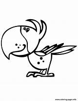 Coloring Easy Parrot Pages Printable Cute Colouring Drawing Getdrawings Popular Coloringhome Info sketch template