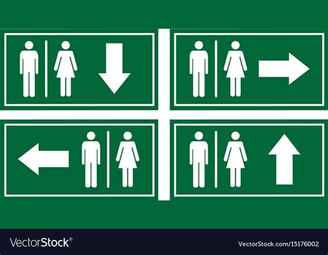 toilet signage set royalty free vector image vectorstock