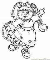 Cabbage Patch Coloring Pages Kids sketch template