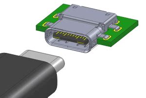 usb type  receptacle interface front view