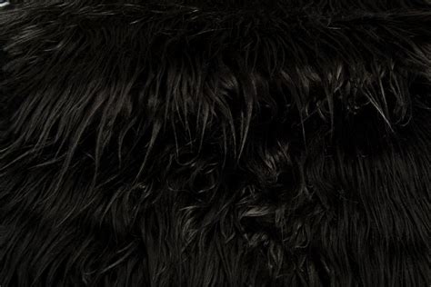 long pile mongolian lamb black faux fur fabric   meter fur  black fakefurshopcom