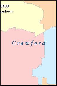 crawford county pennsylvania digital zip code map