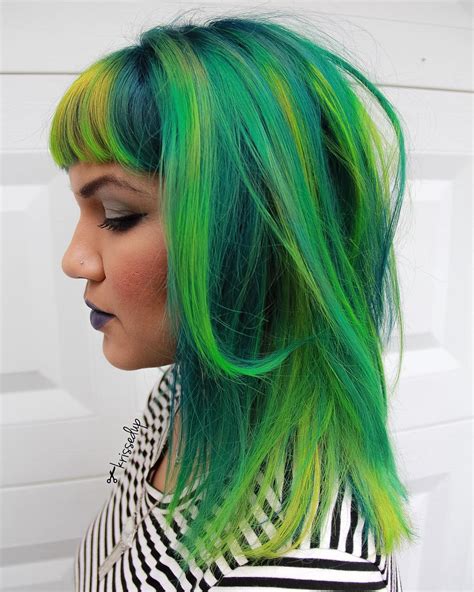 ways  rock green hair