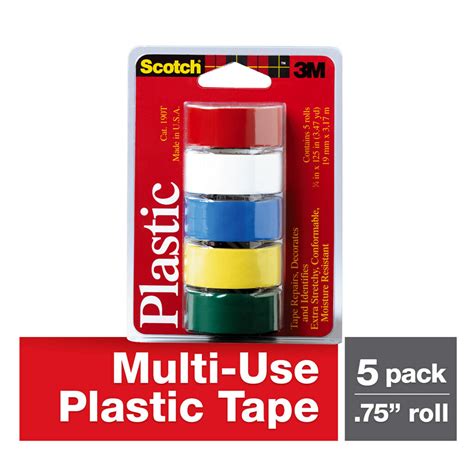 scotch colored plastic tape        rolls