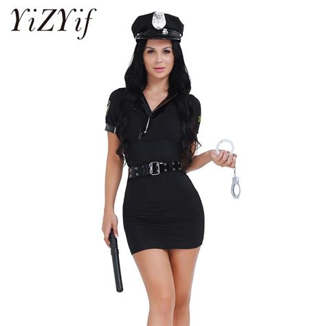 yizyif women s sexy police uniform officer set policewoman halloween