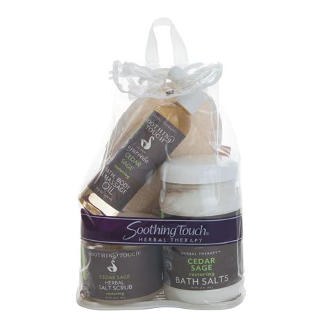 soothing touch spa gift set cedar sage gift set