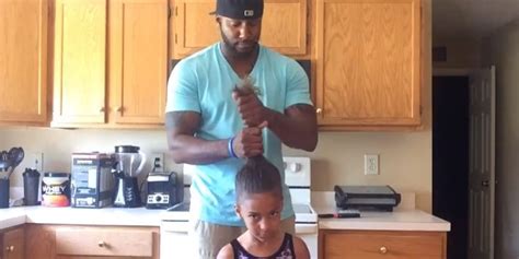 dad finds ingenious method to do his daughter s hair huffpost