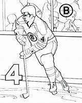 Coloring Pages Nhl Hockey Bruins Boston Logo Player Getcolorings Color Print Printable Getdrawings sketch template