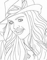 Coloring Pages Selena People Gomez Quintanilla Color Demi Realistic Lovato Hat Close Print Printable Getcolorings Top Famous sketch template