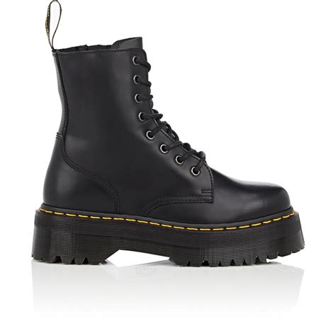 dr martens jadon leather platform ankle boots  black lyst