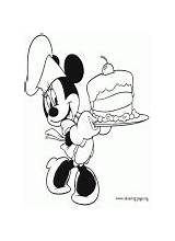 Coloring Mickey Mouse Minnie Cake Pages Colouring Wonderful Delicious Cooking Must Awesome sketch template