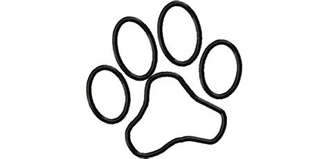 outline   paw print clipart